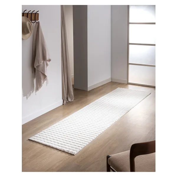 Madame Coco Vivre Bubble Halı - Bej - 80x300 cm