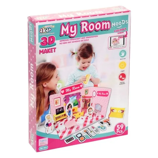 Maket 3 Boyutlu Puzzle Benim Odam