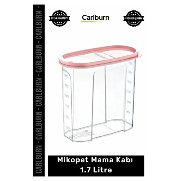 #Mamakabı Evcil Hayvan Kedi Köpek Kaliteli Plastik Hava Geçirmez Taze Saklama Mama Kabı 1.7 Litre