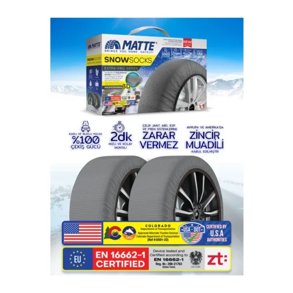 Matte Extra Pro Kar Çorabı