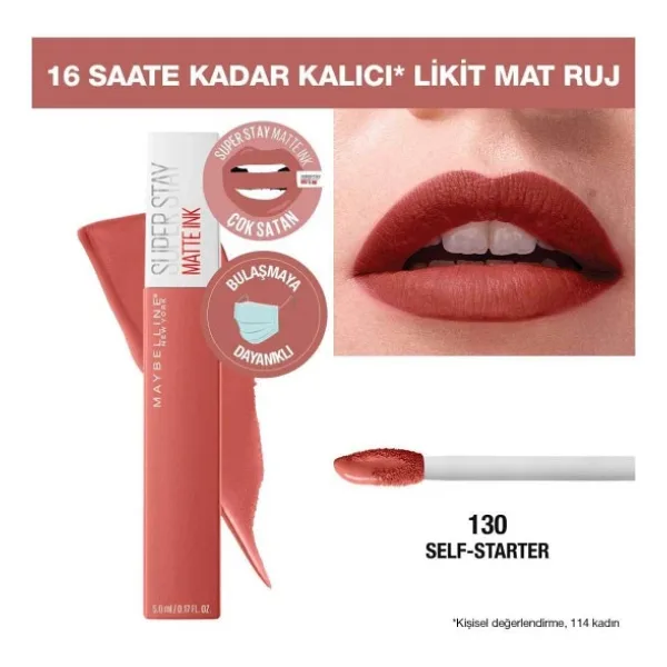 Maybelline New York Super Stay Matte Ink City Edition 130 Self Starter Likit Ruj
