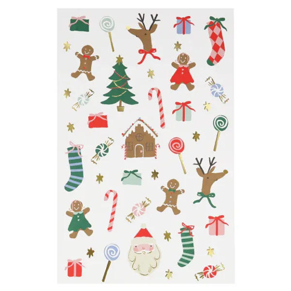 Meri Meri - Jolly Tattoo Sheet - Yeni Yıl Geçici Dövmeler (2'li)