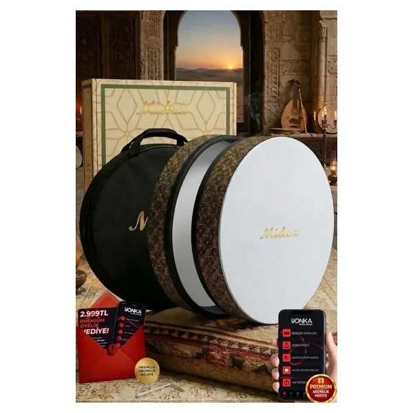 Midex Br-711 Kaliteli Bendir Def Akort Ayarlı El Tutma Oyuklu Çantalı