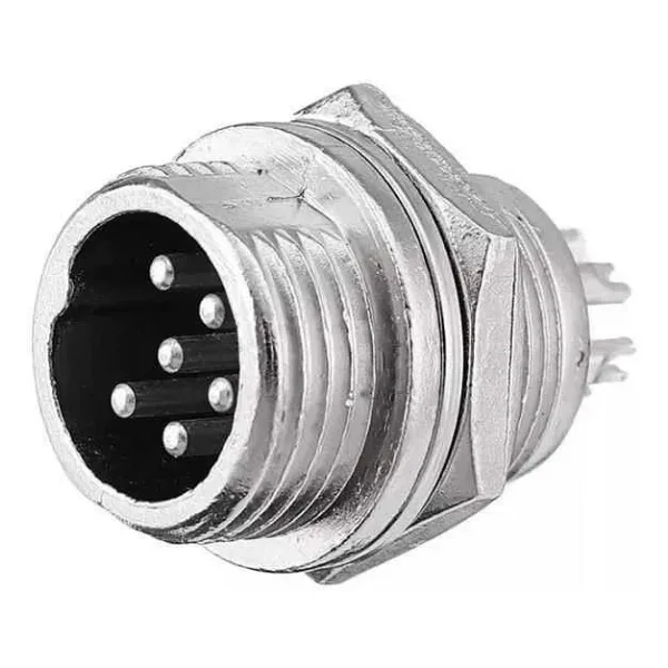 Mike Konnektör 6-Pin 12mm - Erkek