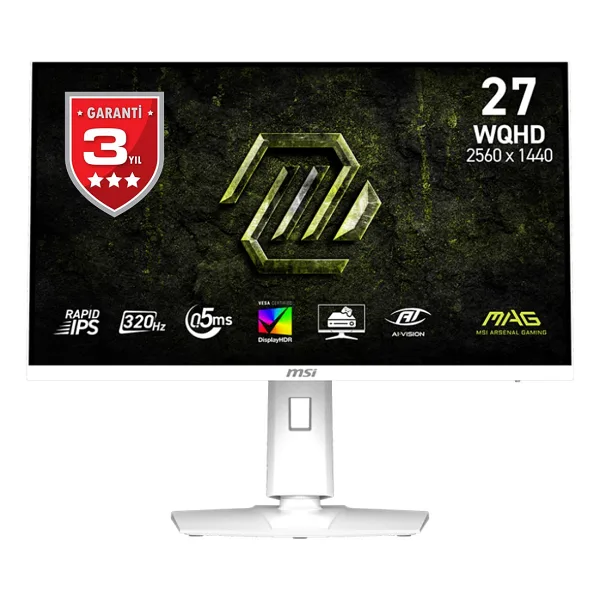 MSI MAG 274QRFW X32 27" 0.5 ms 2K Pivot IPS 320 Hz Oyuncu Monitörü