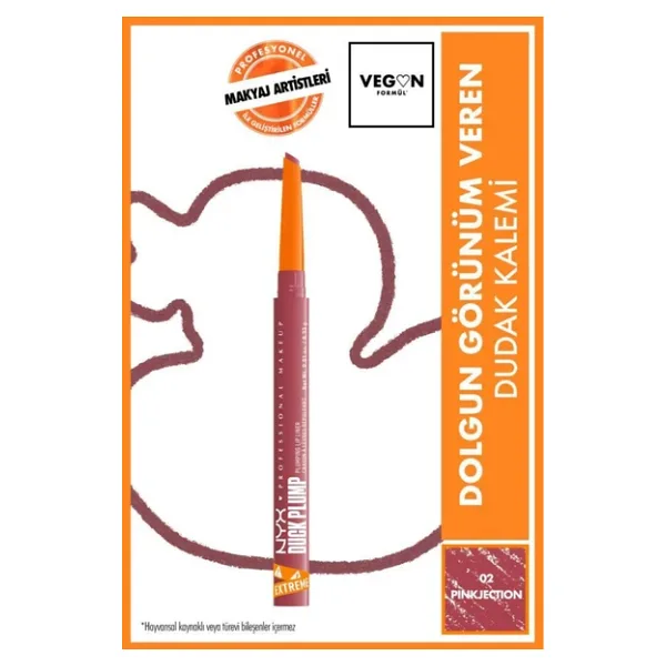 NYX Professional Makeup Duck Plump Dolgun Görünüm Veren 02 Pinkjection Dudak Kalemi