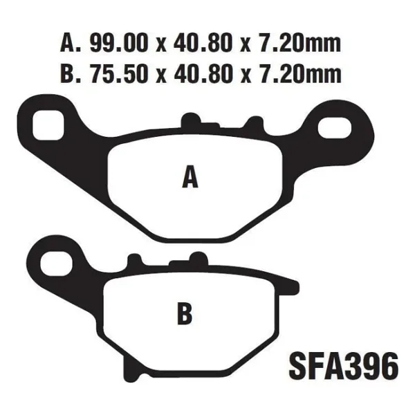 ÖN FREN DİSK BALATASI SFA396 SUZUKİ AN 125(1995-2000) - ADDRESS 110(2015-2016)