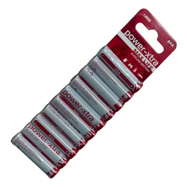 Power-Xtra MaxLife AAA LR03 Alkalin Pil - 10'lu Blister