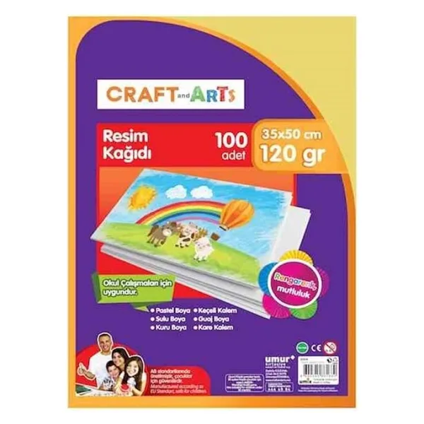 Resim Kağıdı 35X50 120Gr Rulo Şeklinde - 10 Adet
