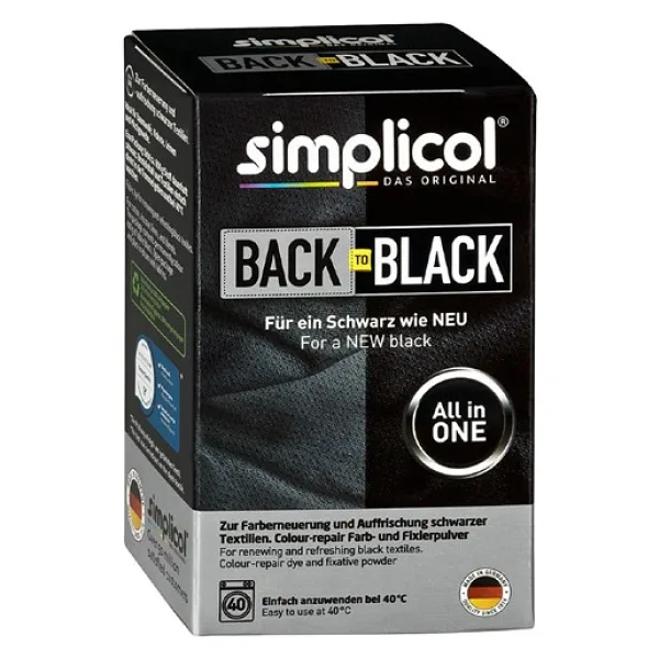 Simplicol Konsantre Kumaş Boyası ve Sabitleyici Toz Boya 400g - Black