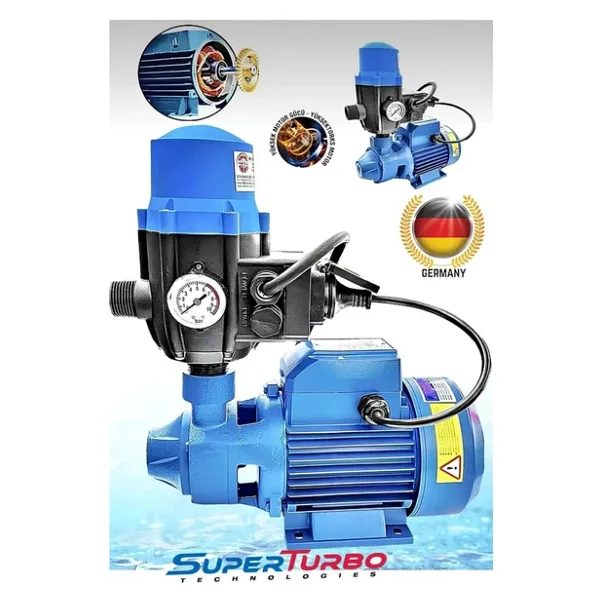 SUPERTURBO Yüksek Performanslı Su Pompası Mini Paket Hidrofor DKM80 1HPX Alman Hidrofor Seti Su Motoru Pompa