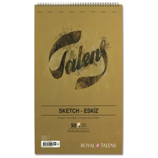Talens Eskiz Bloğu A4 90 Gram 50 Yaprak