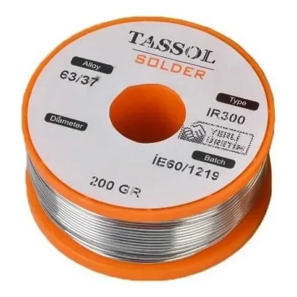 Tassol 0.75 mm 200gr Lehim Teli (%63 Kalay / %37 Kurşun)