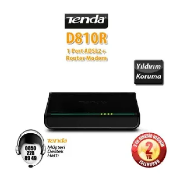 Tenda D810R 1 Port 24 Mbps ADSL2+ Modem