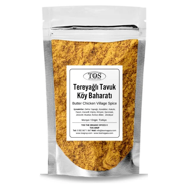TOS The Organic Spices Tereyağlı Tavuk Köy Baharatı 100 gr Butter Chicken Country Spice - Premium Kalite Baharat Karışımı