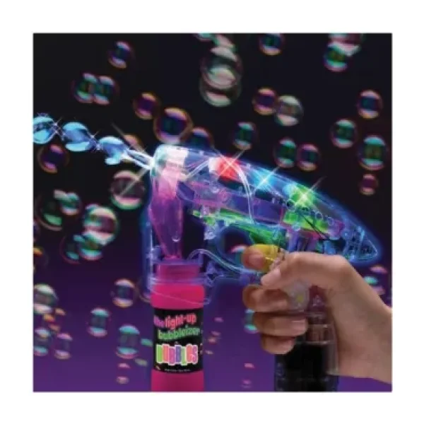 Toys Köpük Tabancası Işıklı Pilli Baloncuk Tabancası ve 500 ml Solüsyon