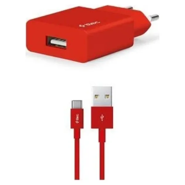 Ttec SmartCharger 2SCS20CK Type-C Kablolu Kırmızı Şarj Aleti