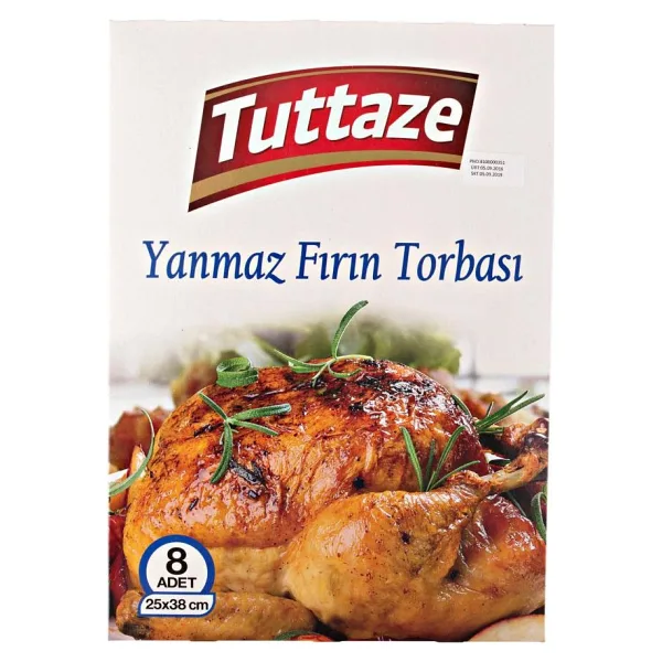 Tuttaze Yanmaz Fırın Torbası 8'li