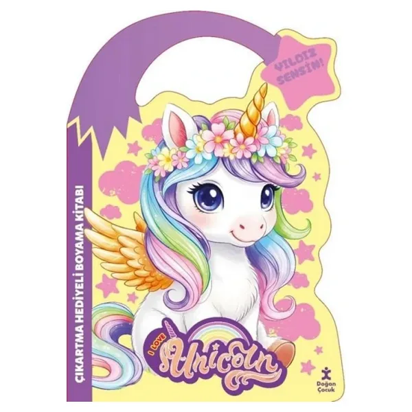 Unicorn - Yıldız Sensin! Çıkartma Hediyeli Boyama Kitabı