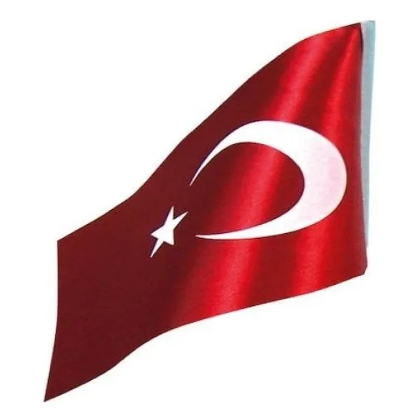 VELTE MASA BAYRAĞI 15x22,5 TÜRK BAYRAĞI