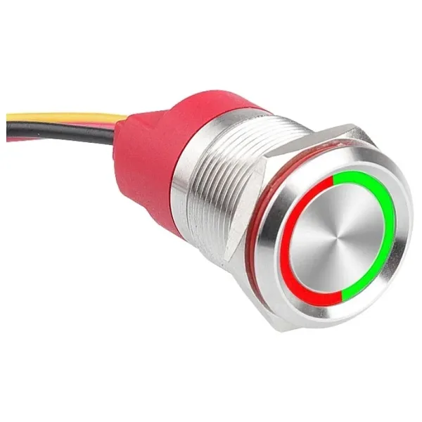 WD19T-P2-E 19mm Dokunmatik Touch Metal Buton - Çift Renk
