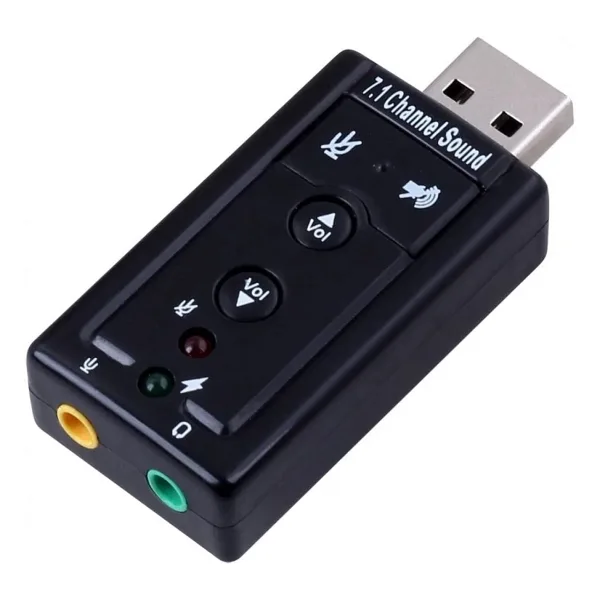 WOZLO 7.1 Usb Ses Kartı Harici External Sound Kart Virtual 3d Çevirici