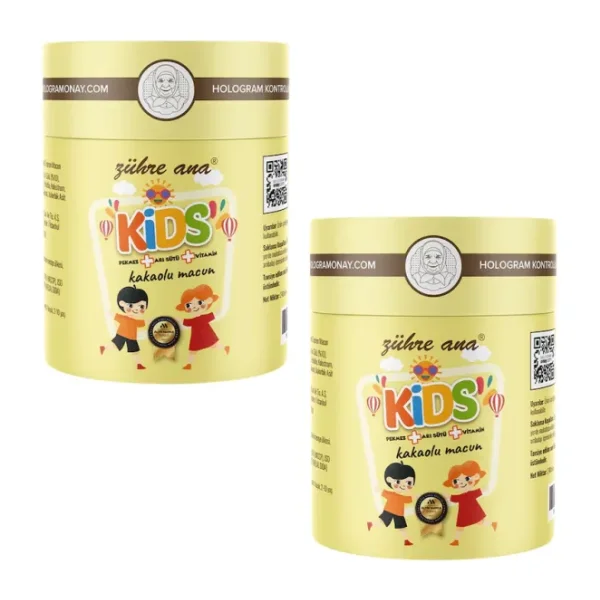 Zühre Ana Kids Pekmez Arı Sütü Vitamin Kakaolu Macun 240 gr 2'li