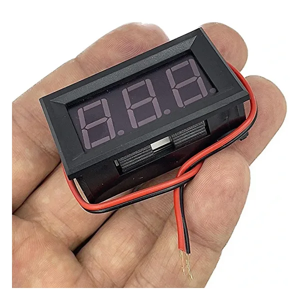 0.56 inç LED ekran 2 Kablo DC 4.5V-30V Voltmetre