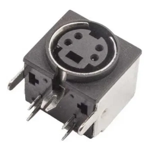 4 Pin Dişi Mini DIN Konnektör - Pcb Tipi