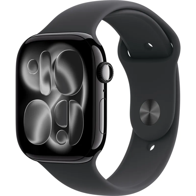 Apple Watch Series 11 GPS + Cellular 46mm Simsiyah Alüminyum Kasa ve Siyah Spor Kordon Akıllı Saat