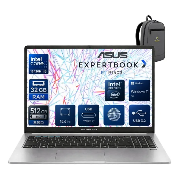 Asus ExpertBook P1503CVA-I58512G1D i5-13420H 32 GB 512 GB SSD UHD Graphics 15.6" W11P Full HD Notebook