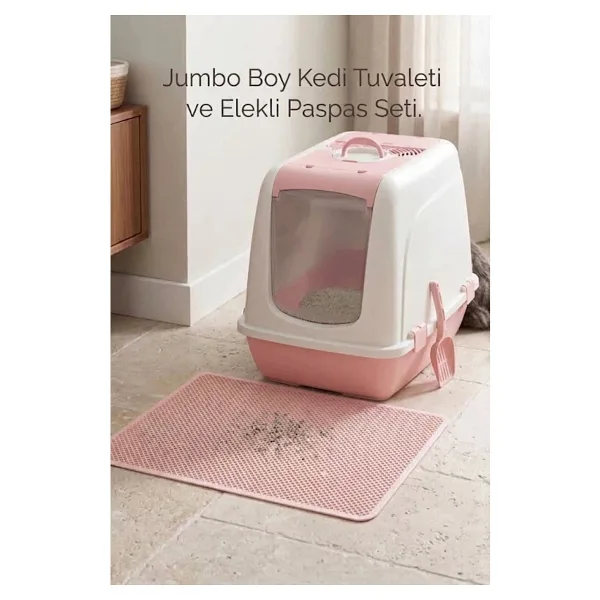 Büyük Boy 52x66x46 cm Kapalı Kedi Tuvaleti