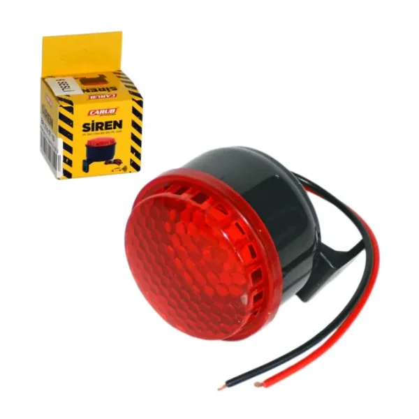 Carub 12V Geri Vites Siren Mini 6 Sesli Plastik Işıklı 5 cm BR2740710