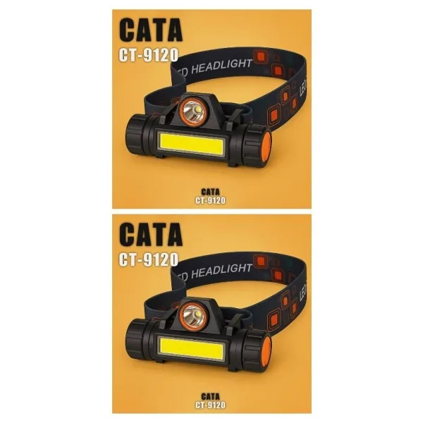 Cata Ct-9120 Madenci Ledli Kafa Lambası 2 Adet Siyah
