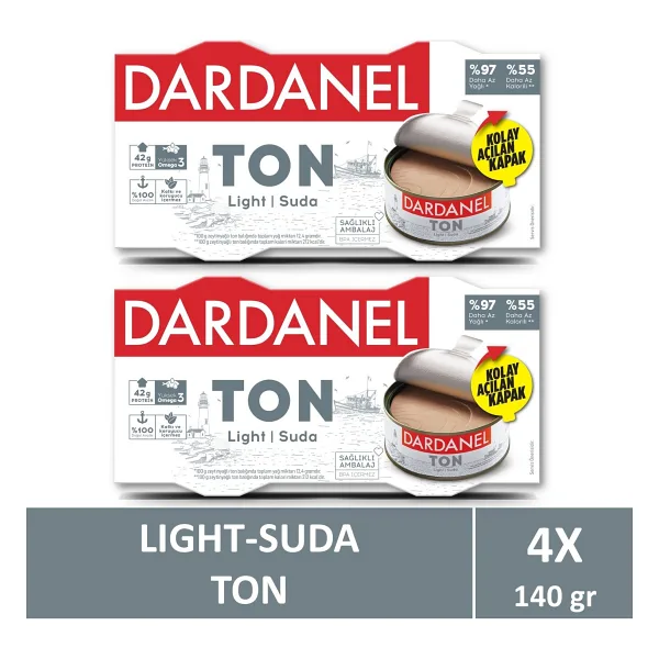 Dardanel Light Ton Balığı 2x140 gr 2'li