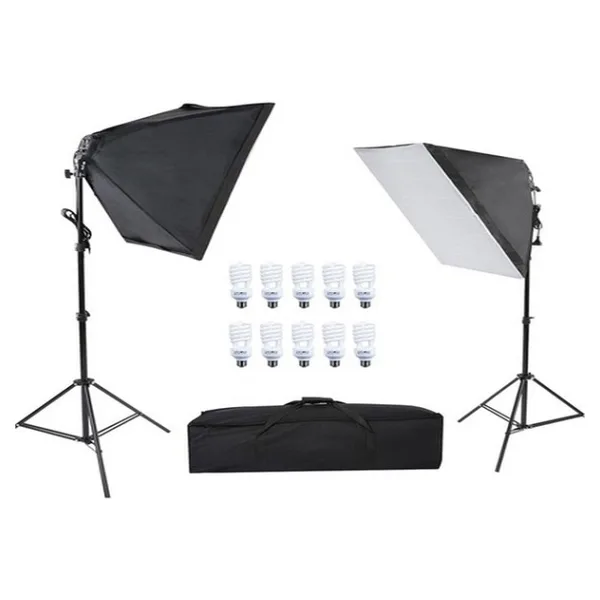 Deyatech Paraflaşh Softbox 50x70cm 5 Duylu 2li Video Kit