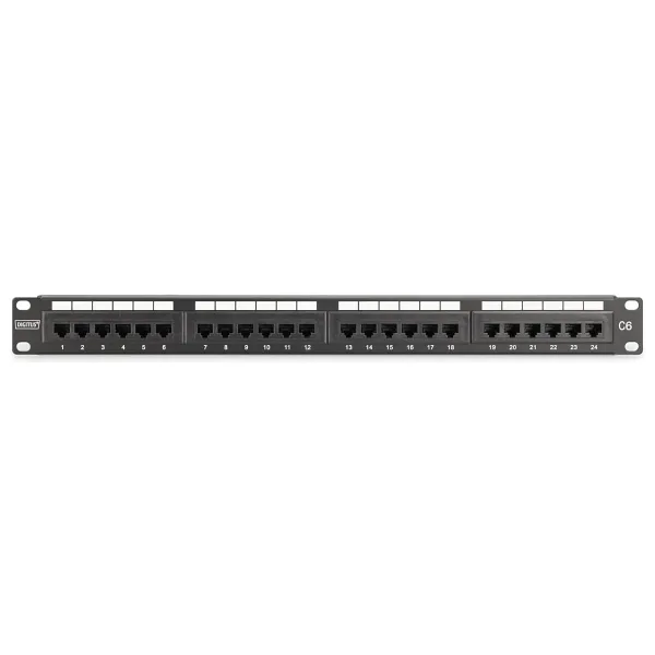 DIGITUS DN-91624U-CR 24 PORT CAT6 DOLU 1U ZIRHSIZ PATCH PANEL