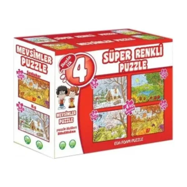 Dıytoy Mevsimler Süper Renkli Puzzle