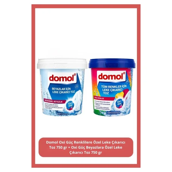 Domol Oxi Leke Çıkarıcı Toz 2 x 750 gr Beyaz ve Renkliler İçin Alman Üretim Derinlemesine Temizlik
