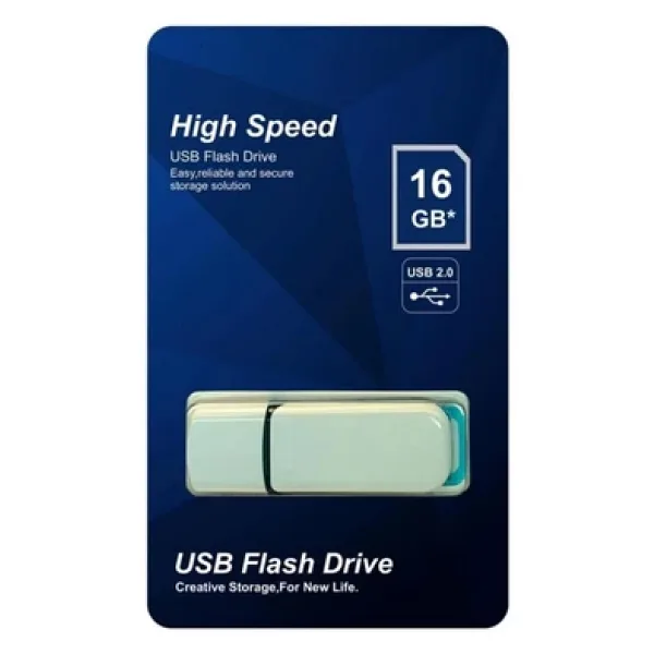 Elba 16GB Plastik Beyaz-Mavi 2.0 USB Flash Bellek
