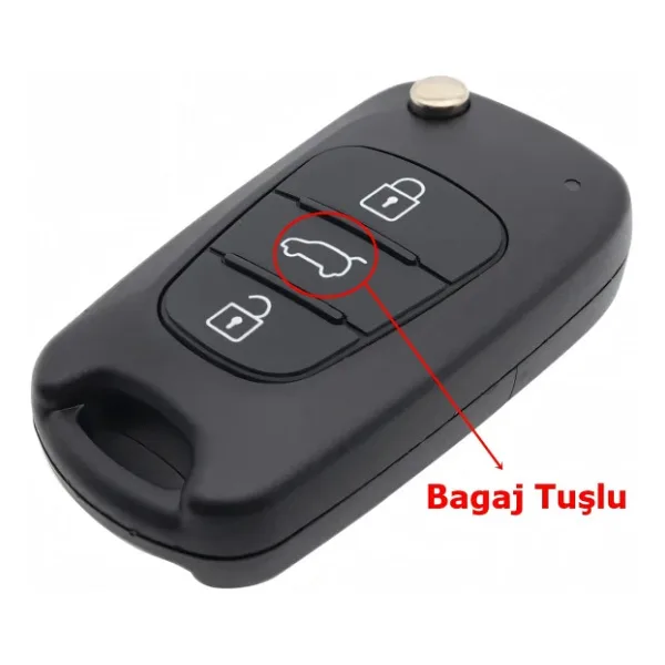 Hyundai Accent i20 i30 ix35 Uyumlu Anahtar Kabı Kumanda Kabı Oto Anahtarlık Vidalı Logolu