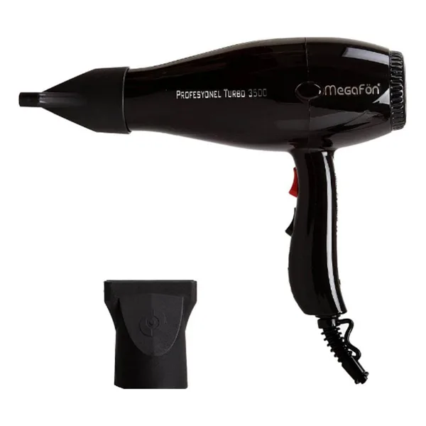 Johnson Megafön 3500 Profesyonel Turbo 2400 W Saç Kurutma Makinesi Siyah