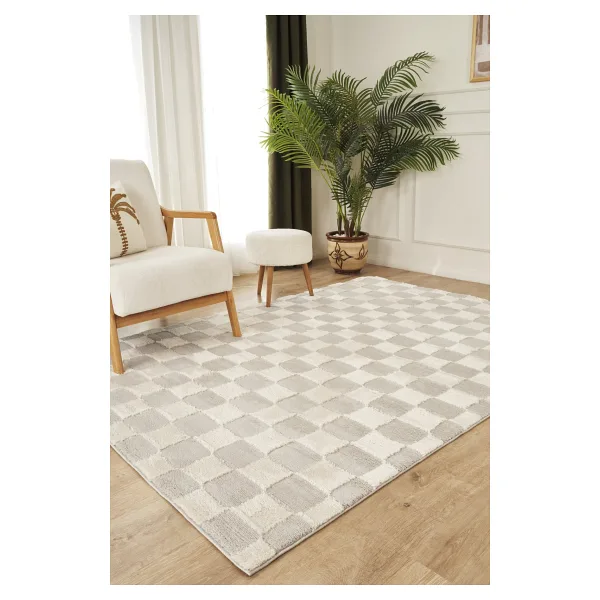 Kaşmir Halı 7/24 Plushy Todra Gri 160x230 cm