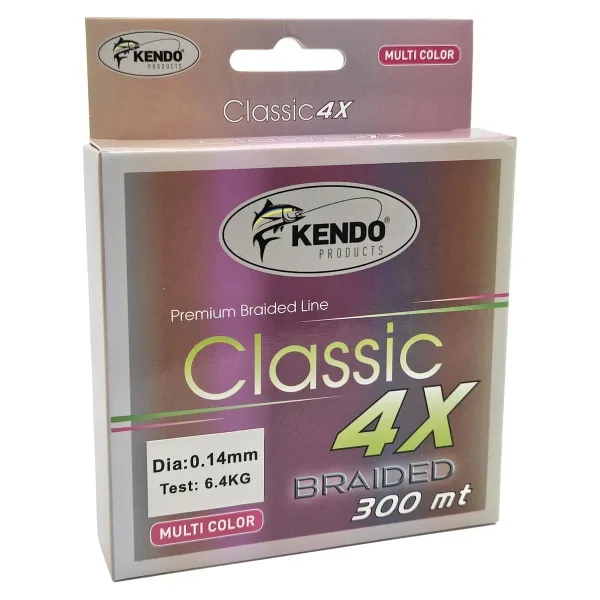 Kendo Classic 4X 300 m 0.14 mm 6.4 kg Multicolor İp Misina