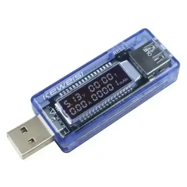KWS-V20 Led Ekranlı USB Voltmetre Ampermetre USB Şarj ve Kapasite Cihazı