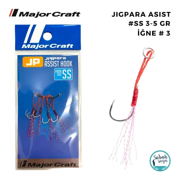 Major Craft Jigpara Tekli Asist İğne #SS 3-5gr (5 Adet)