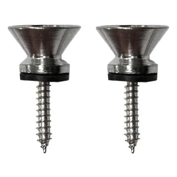 Midex PM1-2X Silver Metal Kaliteli Gitar Askı Pimi Omuz Askısı Takmak İçin Vida Pim (2 Adet)