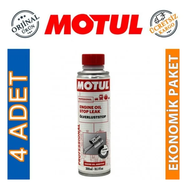 Motul Engine Oil Stop Leak 300 ML Motor Yağ Sızıntı Önleyici (4 Adet)