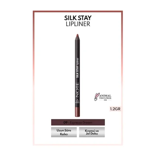 Note Silk Stay Waterproof 09 Espresso Dream Dudak Kalemi