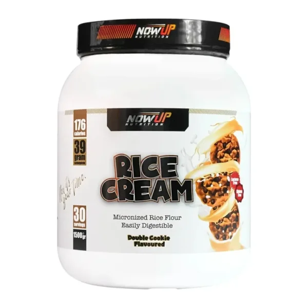 NOWUP NUTRITION Rice Cream - Double Cookie: Kurabiye Aromalı Pirinç Kreması (1500gr, 30 Porsiyon)